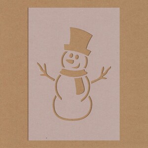 Bonhomme de neige décoratif Noël pochoir saisons salutations