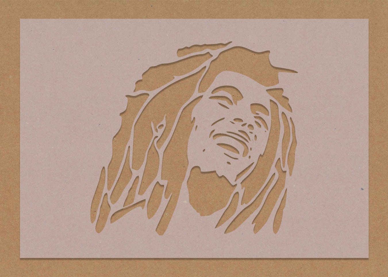 Bob Marley Stencil Celebrity Reggae Star Vintage Crafting Wall Etsy UK