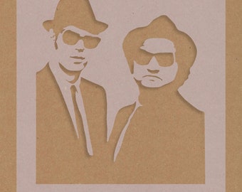 Blues Brothers Stencil Celebrity Film Star Crafting Wall Art A6 A5 A4 A3