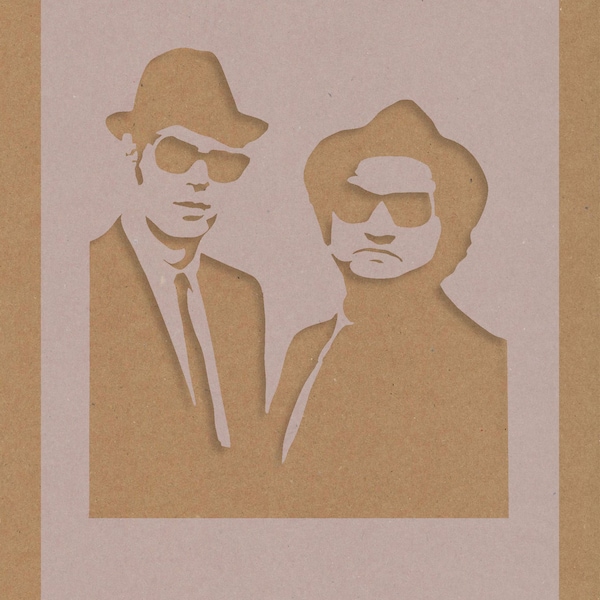 Blues Brothers Stencil Celebrity Film Star Crafting Wall Art A6 A5 A4 A3