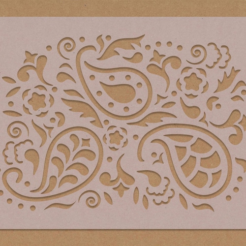 Paisley Floral Swirl Stencil Crafting Wall Art A6 A3 Shabby Etsy