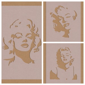 Plantilla inspirada en Marilyn Monroe Celebrity A6 A5 A4 A3 Pop Art Crafting Wall
