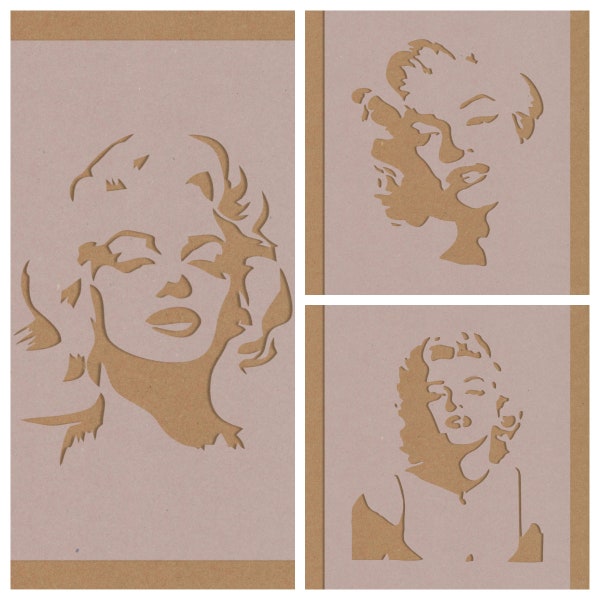 Marilyn Monroe Inspiriert Schablone Celebrity A6 A5 A4 A3 Pop Art Crafting Wall