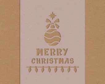 Auguri di Buon Natale Stencil Decorativo Stagioni