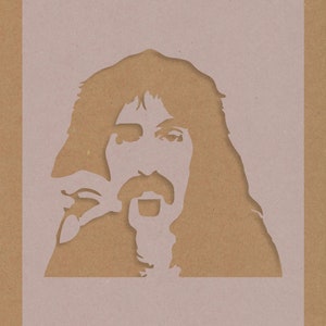 Frank Zappa Stencil Celebrity Rock Star Vintage Crafting Wall Art A6 A5 A4 A3 Shabby Chic