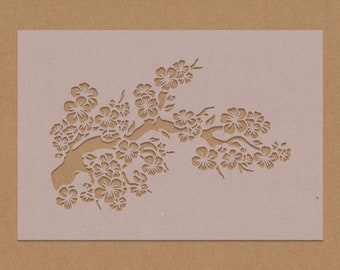 Cherry Blossom Tree Branch Stencil Crafting Wall Art A6 - A3 Shabby Chic