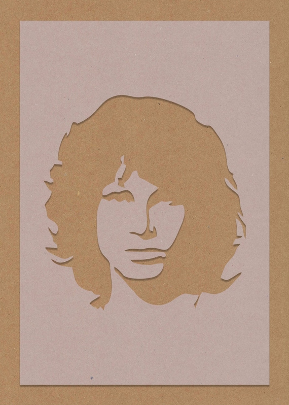 Jim Morrison Stencil Celebrity Rock Star 60's Crafting | Etsy UK