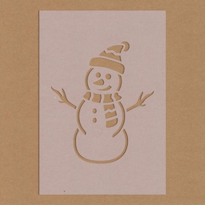 Bonhomme de neige décoratif Noël pochoir saisons salutations