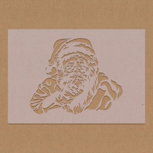 Father Christmas Detailed Santa Stencil Merry Festive