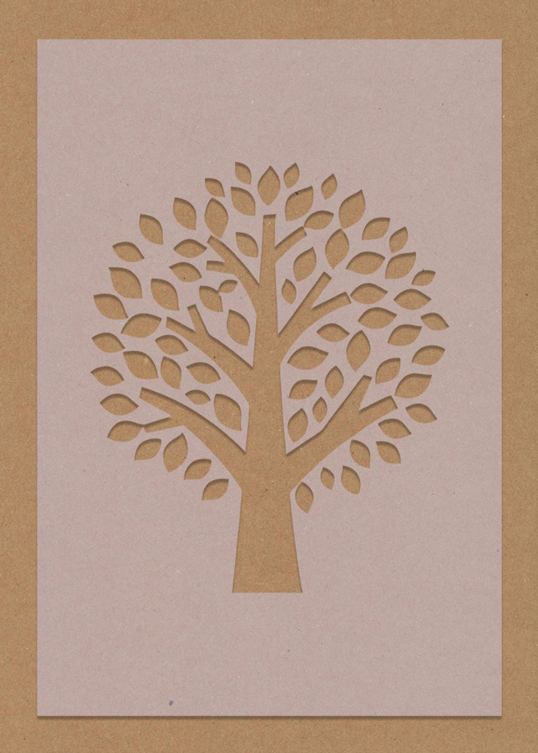 Leafy Tree Leaves Stencil Summer Wall Art Crafts Shabby Chic - Etsy