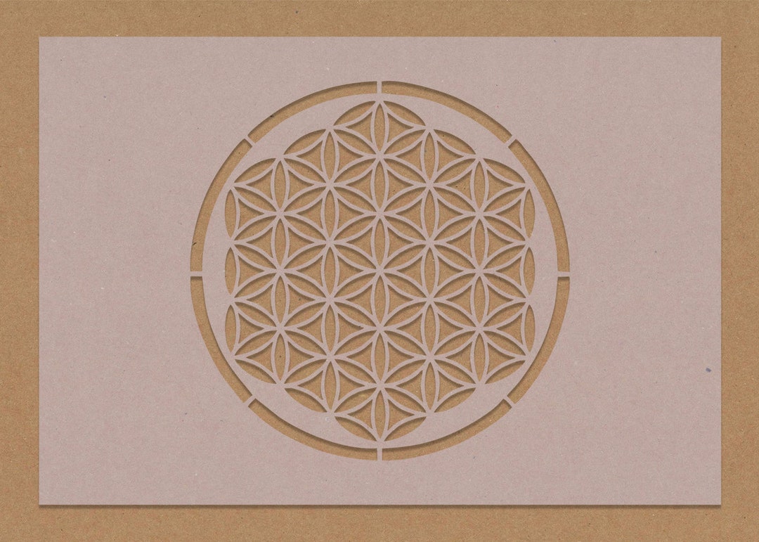 Gratuit Fleur De Vie à Imprimer A4 Fleur de vie géométrie sacrée pochoir A6 A5 A4 A3 Yoga Hippy - Etsy France