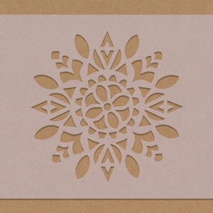 Fiocco di neve 2 Flower Mandala Yoga Stencil A6 A5 A4 A3 fai da te Hippy