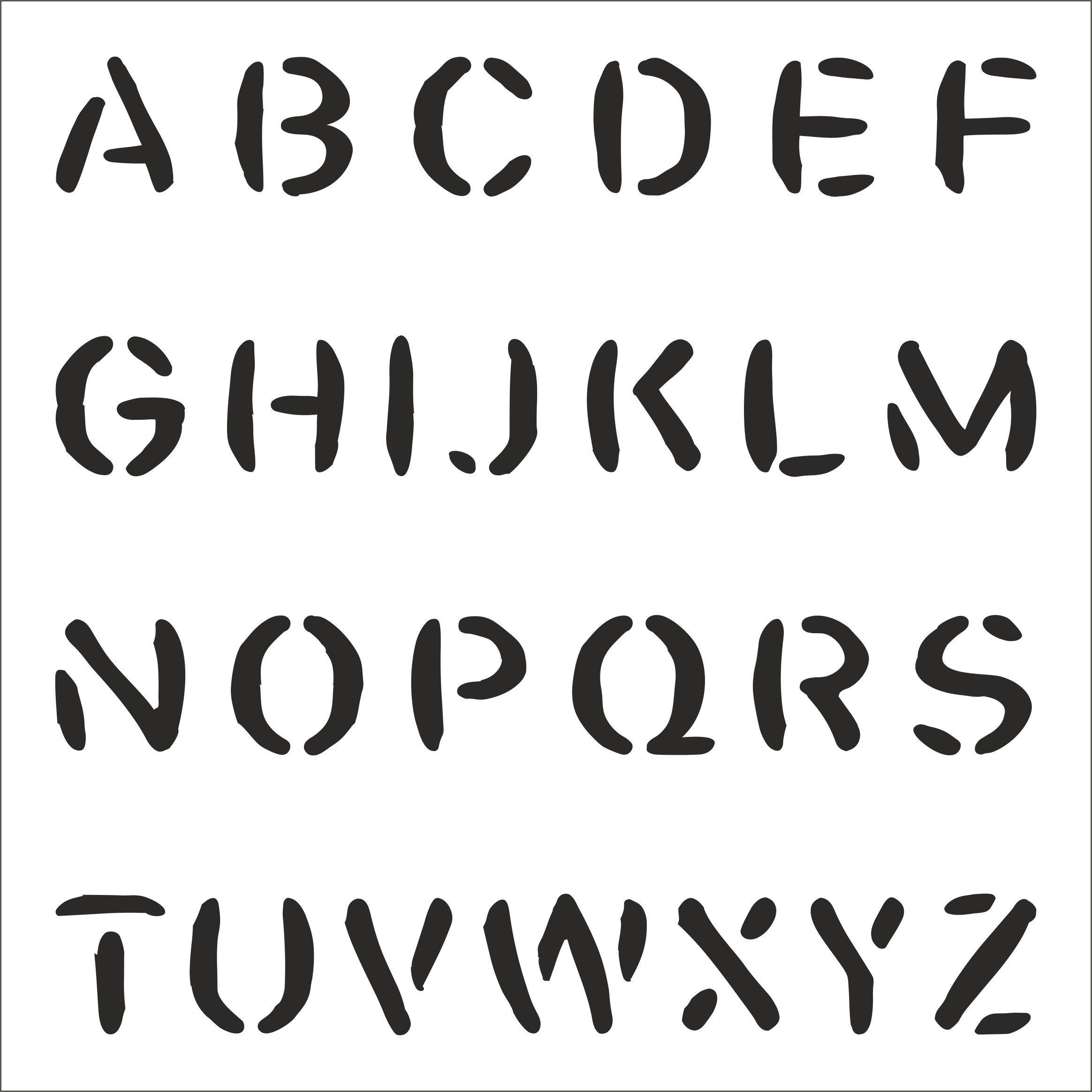 Plantillas De Letras Extra Grandes