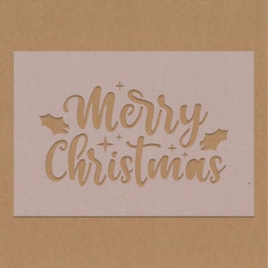 Frohe Weihnachten Dekorative Schablone Seasons Greetings