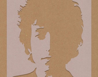 Bob Dylan Stencil Celebrity Rock Star Vintage Crafting Wall Art A6 A5 A4 A3 Shabby Chic