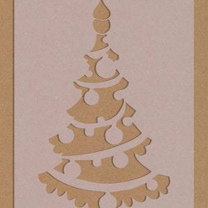 Kerstboom 2 sjabloondecoraties Feestelijke knutselkaarten maken