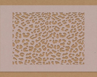 Leopard Print Animal Print Schablone A6 A5 A4 A3 Basteln DIY Punk
