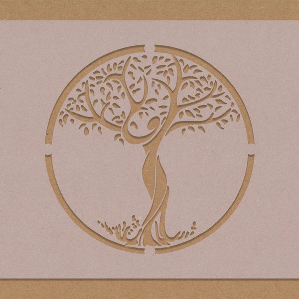 Tree of Life Goddess Stencil