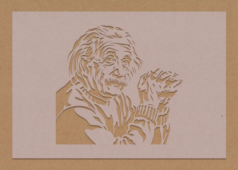 Albert Einstein Stencil Science Celebrity Crafting Etsy
