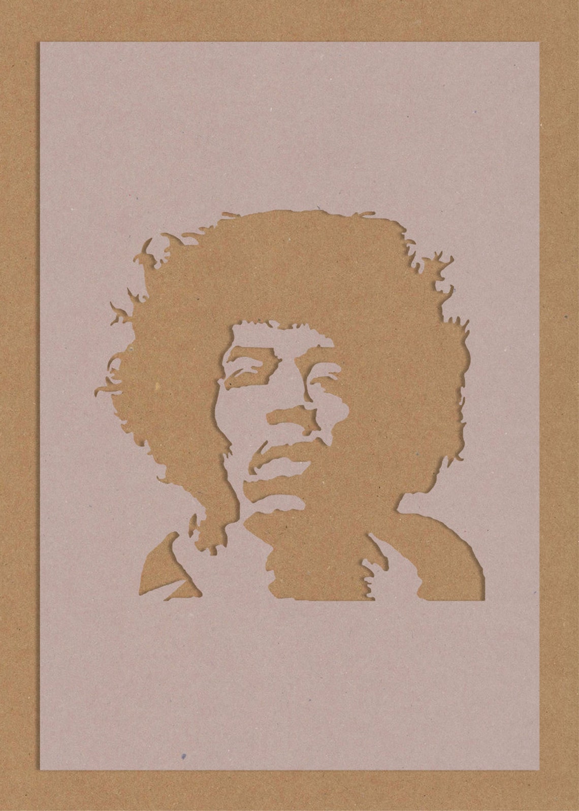 Jimi Hendrix Stencil Celebrity Rock Star Vintage Crafting Wall - Etsy