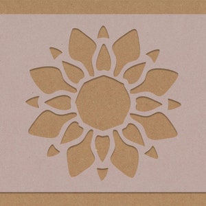 Zonnebloem Zonnebloem Mandala Yoga Stencil A6 A5 A4 A3 Zomer knutselen DIY Hippy
