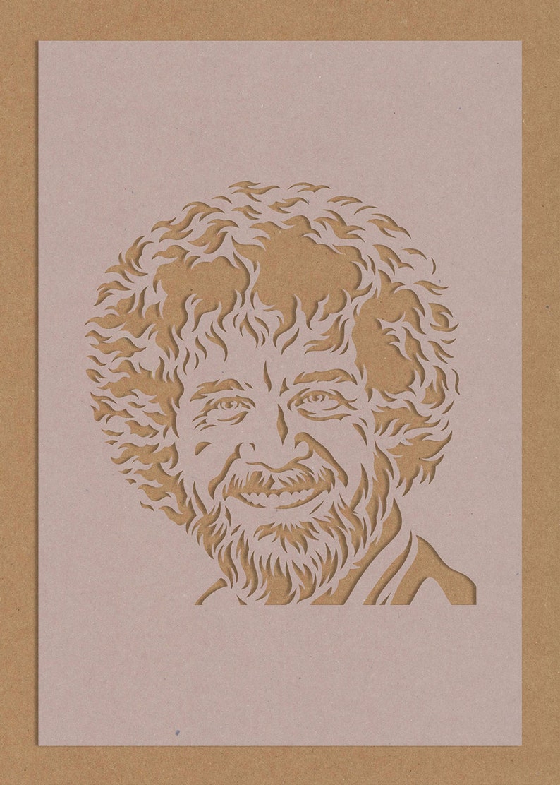 Bob Ross Stencil Celebrity Movie Star Action Crafting Etsy UK bob-ross-stencil-celebrity-movie-star-action-crafting-etsy-uk