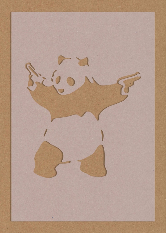 Banksy Panda Stencil Street Art Graffiti Crafting Wall Art A6 A5 A4 A3  Shabby Chic - Etsy