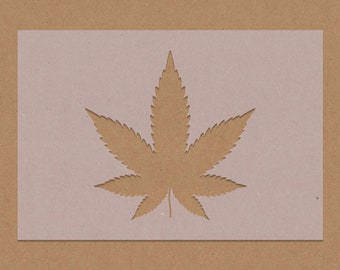 Weed Leaf Stencil