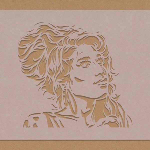 Amy Winehouse Stencil Celebrity Rock Star Soul Crafting Wall Art