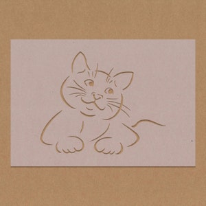 Stencil di cartone animato di gatto