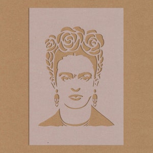 Frida Kahlo Stencil Celebrity Artist Vintage Crafting Wall Art A6 A5 A4 A3 Shabby Chic