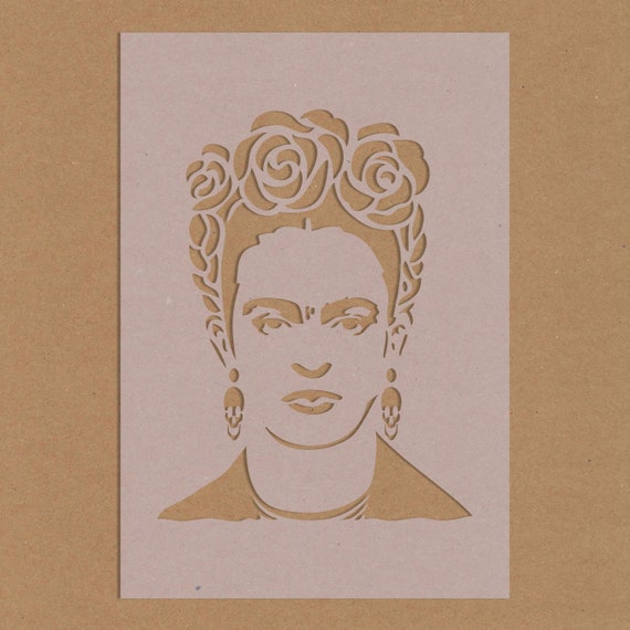 Frida Kahlo Stencil Celebrity Artist Vintage Crafting Wall Art Etsy frida-kahlo-stencil-celebrity-artist-vintage-crafting-wall-art-etsy