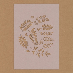 Mixed Leaves 1 Stencil Garden Ferns Ivy Leaf spring Crafting Shabby Chic