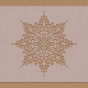 Flocon de neige 1 fleur Mandala Yoga pochoir A6 A5 A4 A3 artisanat bricolage Hippy