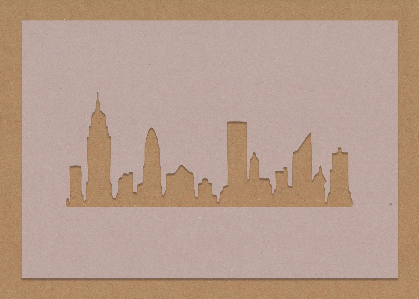 Nyc Skyline Outline Stencil