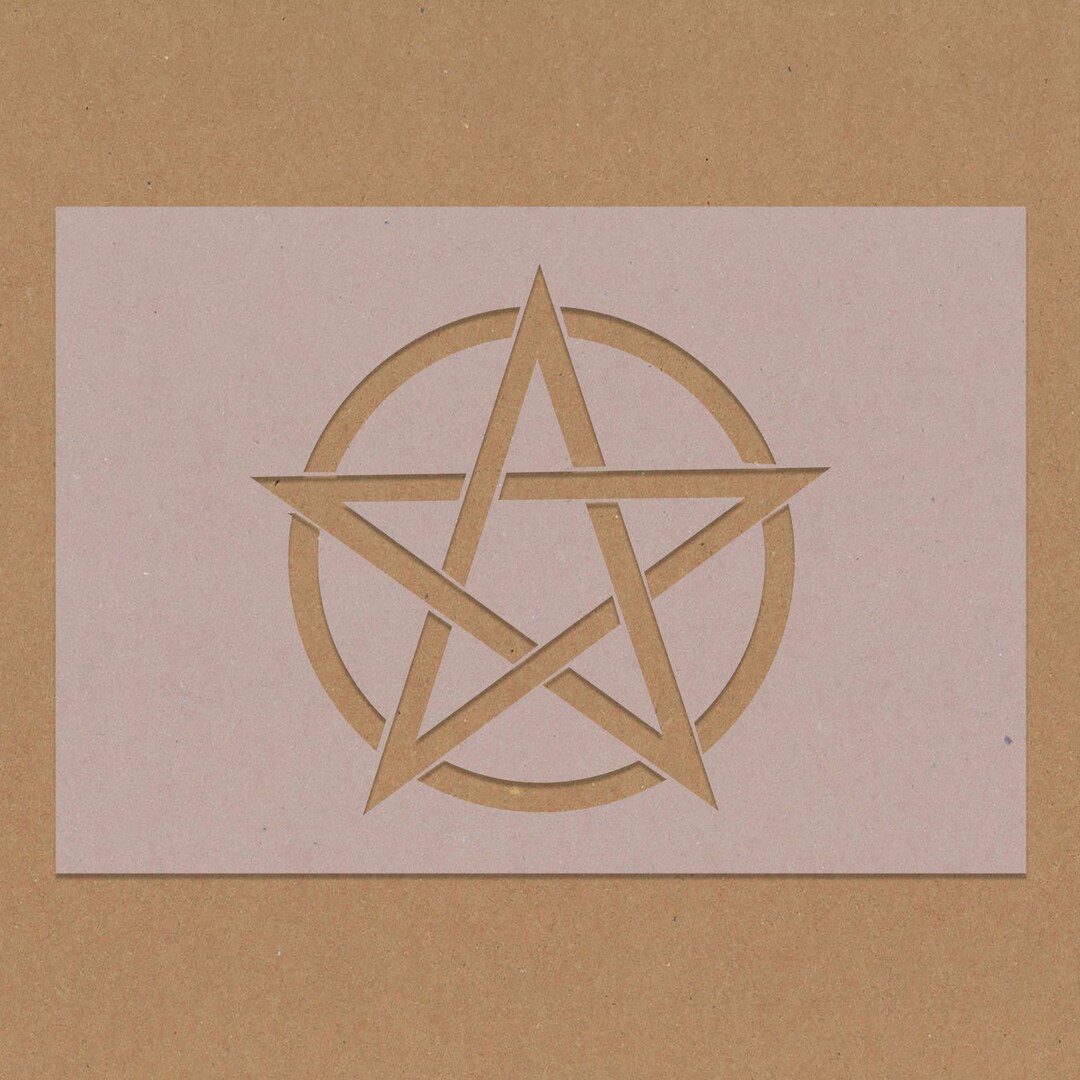 Pentagram Symbol Stencil Etsy