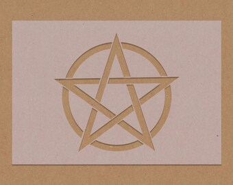 Pentagram Symbol Stencil