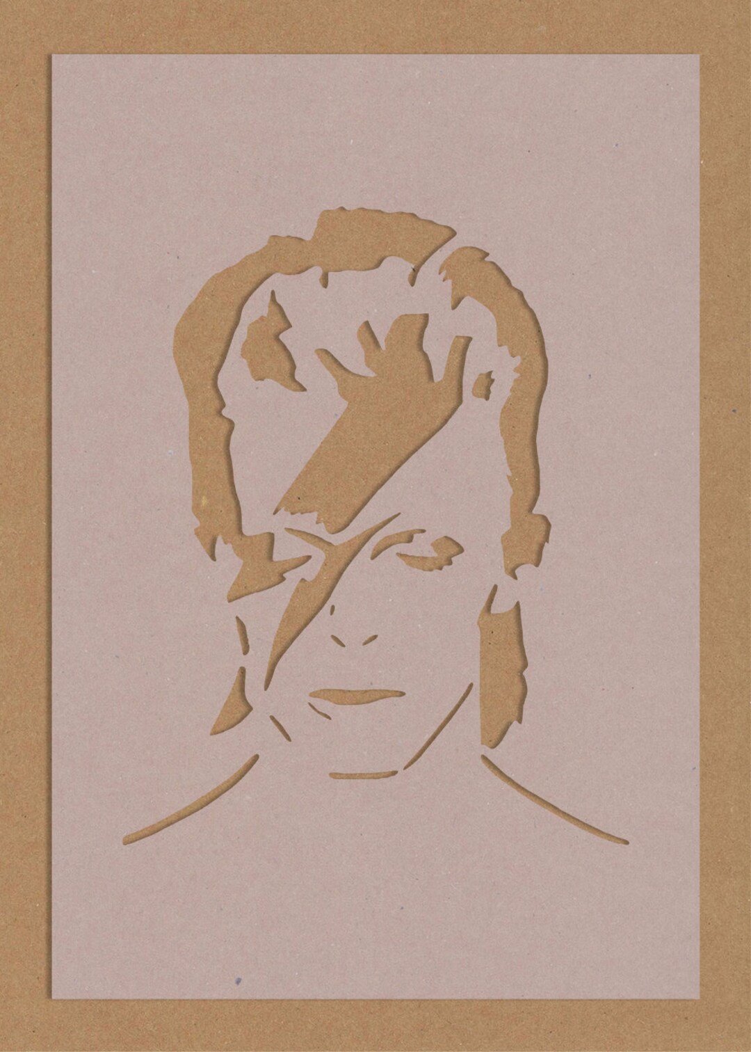 David Bowie Stencil Celebrity Rock Star Vintage Crafting