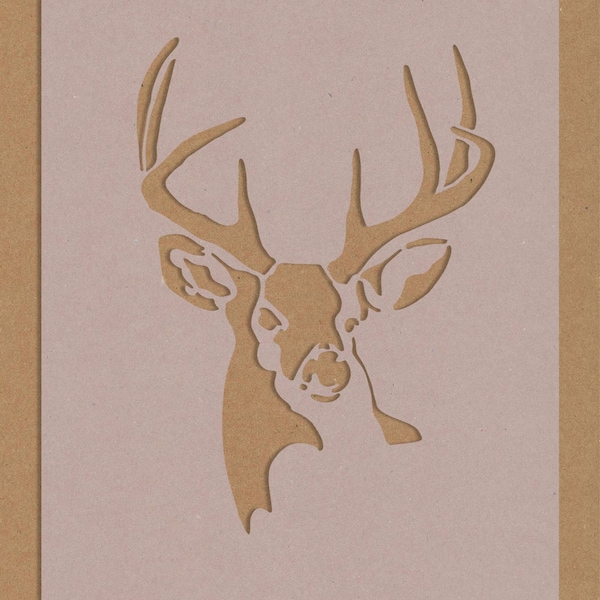 Stag Deer Reindeer Stencil Crafting Wall Art A6 A5 A4 A3 Shabby Chic