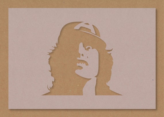 Angus Young ACDC Stencil Celebrity Rock Star Vintage Crafting - Etsy