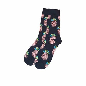 Pineapple fruit socks, mens socks, funny socks, gift for him, cotton, socks, present, stocking filler, funky socks