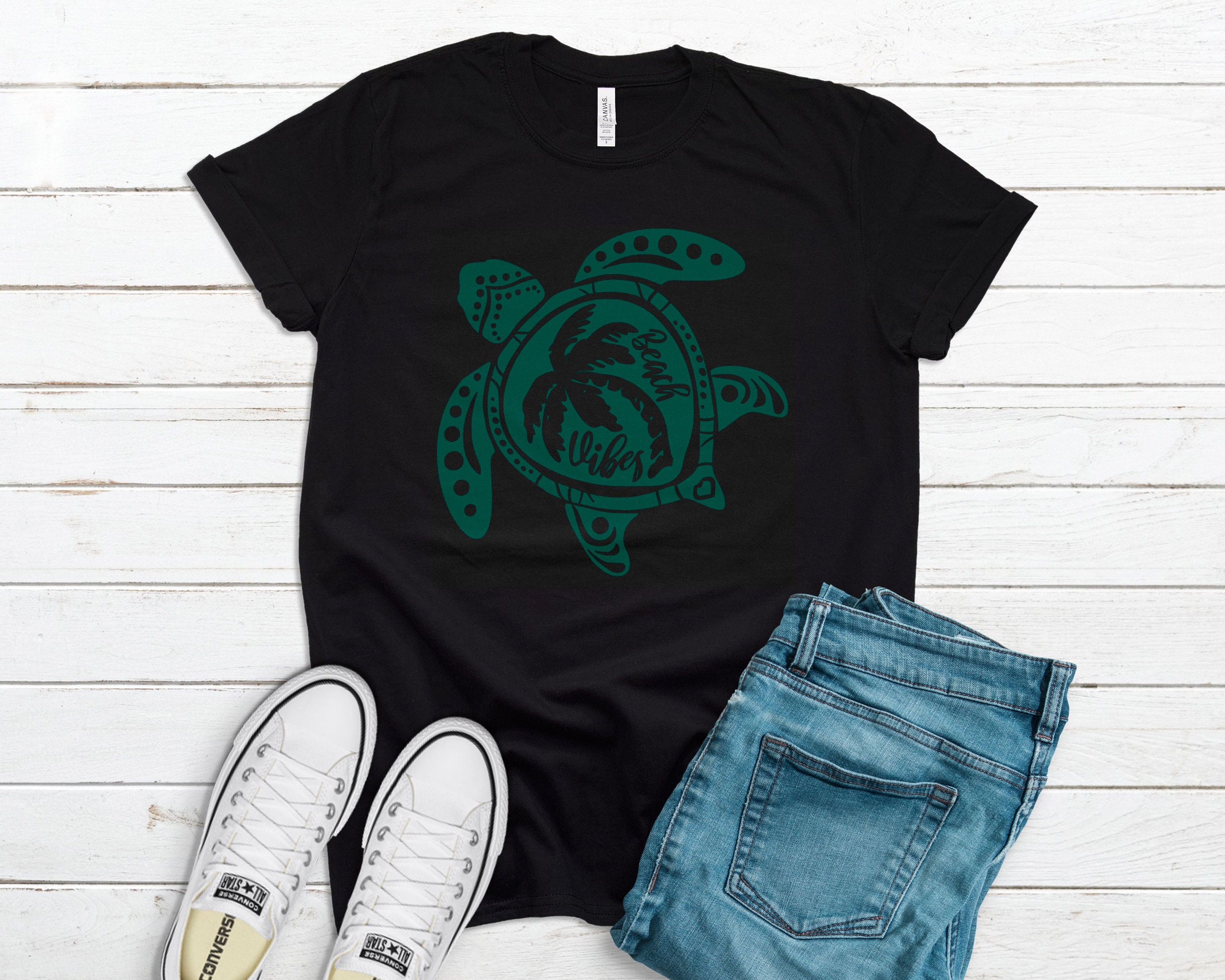 Beach Vibes Turtle shirt Summer shirts Turtles Beach vibes | Etsy