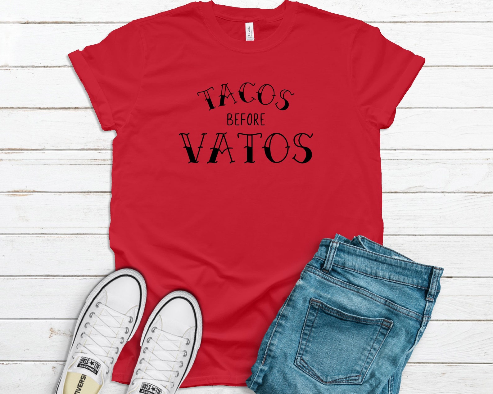Tacos before vatos shirt taco shirt vato shirt Hispanic | Etsy