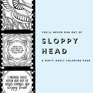 Sloppy Head - A Printable Dirty Adult Coloring Page. Penis Coloring