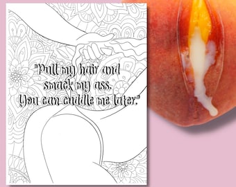 Anxious Attachment Coloring Page: Naughty Mindfulness NSFW (Digital Download)