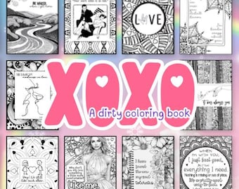 Flirty Coloring Book for Anxious Attachment & ADHD: 21 Printable Pages (Digital Download)