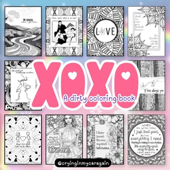Flirty Coloring Book for Anxious Attachment & ADHD: 21 Printable Pages (Digital Download)