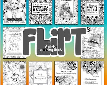 Dirty Coloring Book. Flirty Fun! 20 (printable) NSFW coloring pages for Anxious Attachment. Calm down with this Naughty coloring book