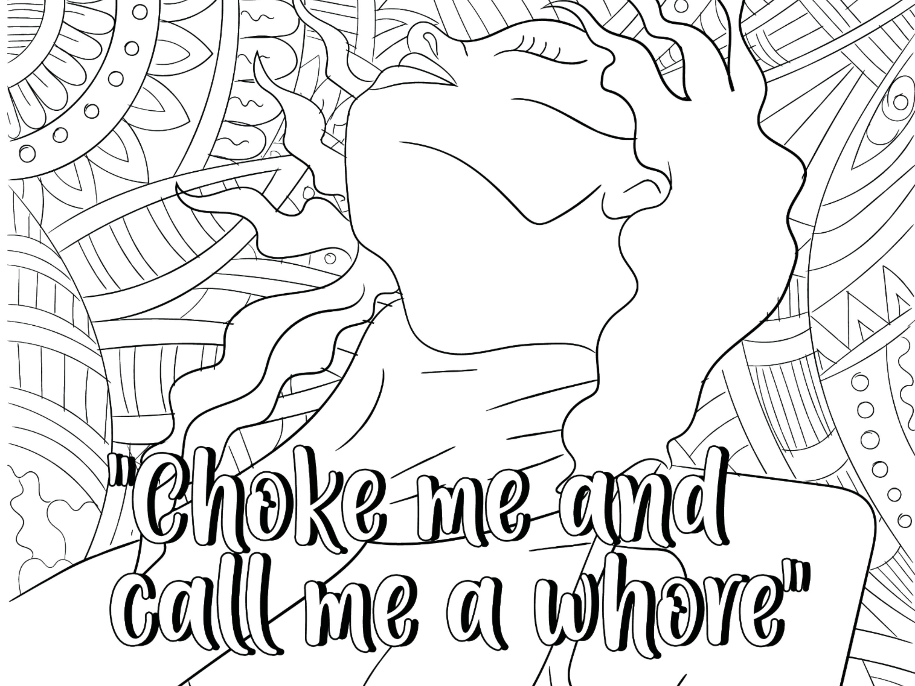 Choke Me Call Me A Whore An Erotic Printable Adult Etsy