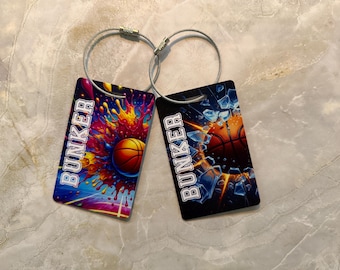 Personalized Basketball Bag Tag | Custom PVC Sports Luggage ID